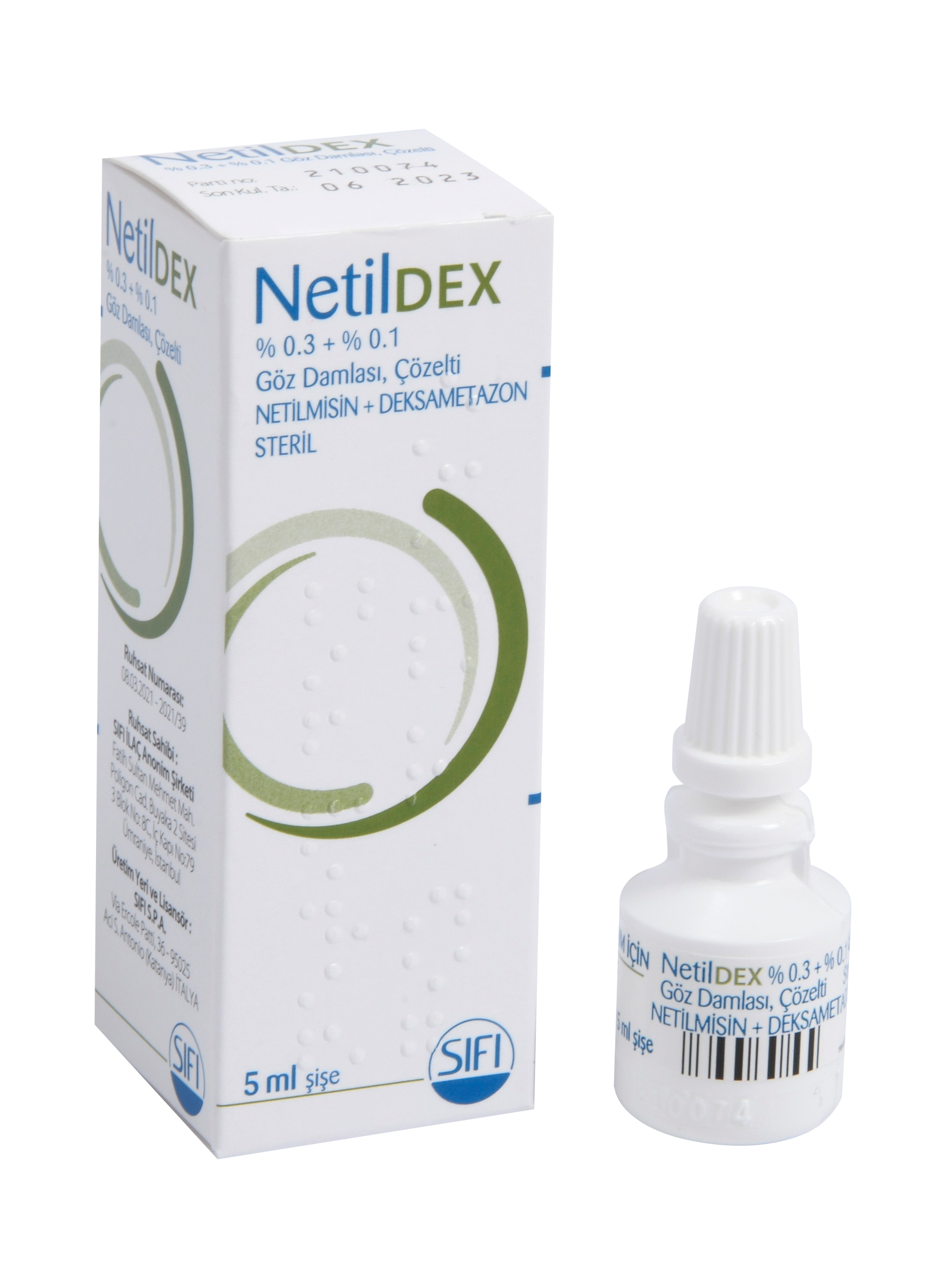Ürün Öğesi: NETILDEX %0.3+%0.1 eye drops, sol. 5ml
